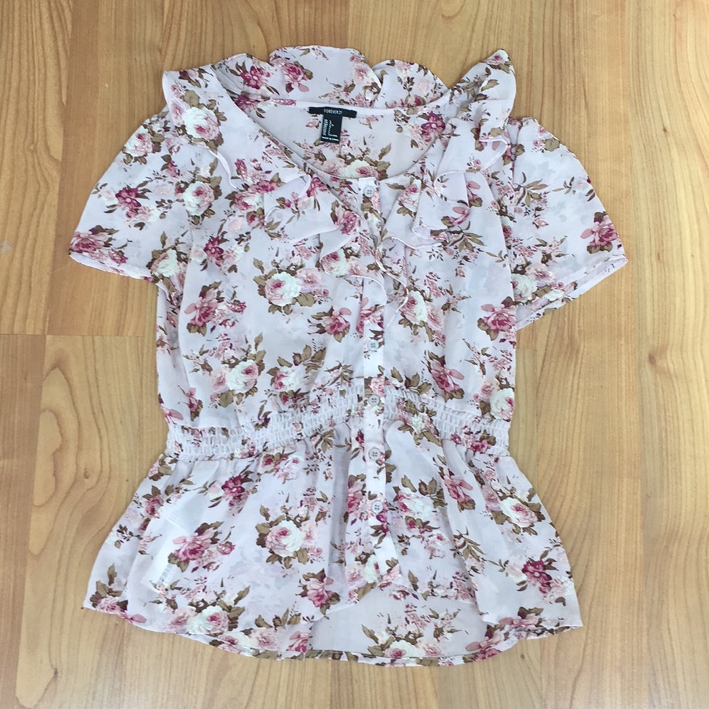 3/$15 Forever21 floral blouse